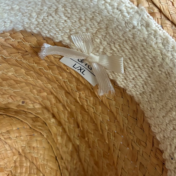 Biltmore Fabric Band Raffia Straw Hat with‎ Pin Size L/XL Made in Canada - Picture 9 of 10